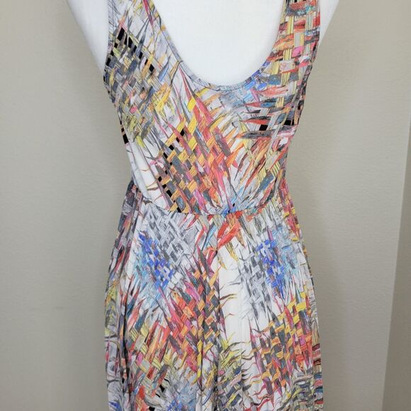 Jams World Dress Latticce Hawaiian Boho Summer Sundress Size Medium - Picture 11 of 14